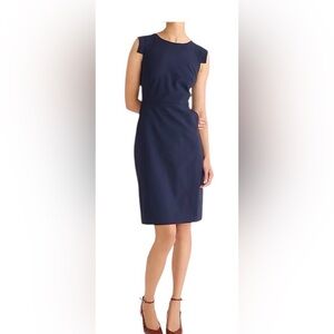 J. Crew 100% Italian Wool Navy Dress 00P